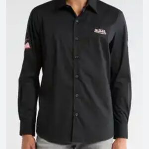 Von Dutch Black Casual Button Down Shirt